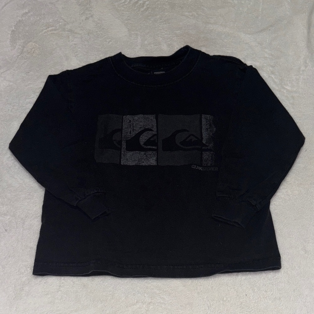 Quiksilver Black Graphic Long Sleeve Tee